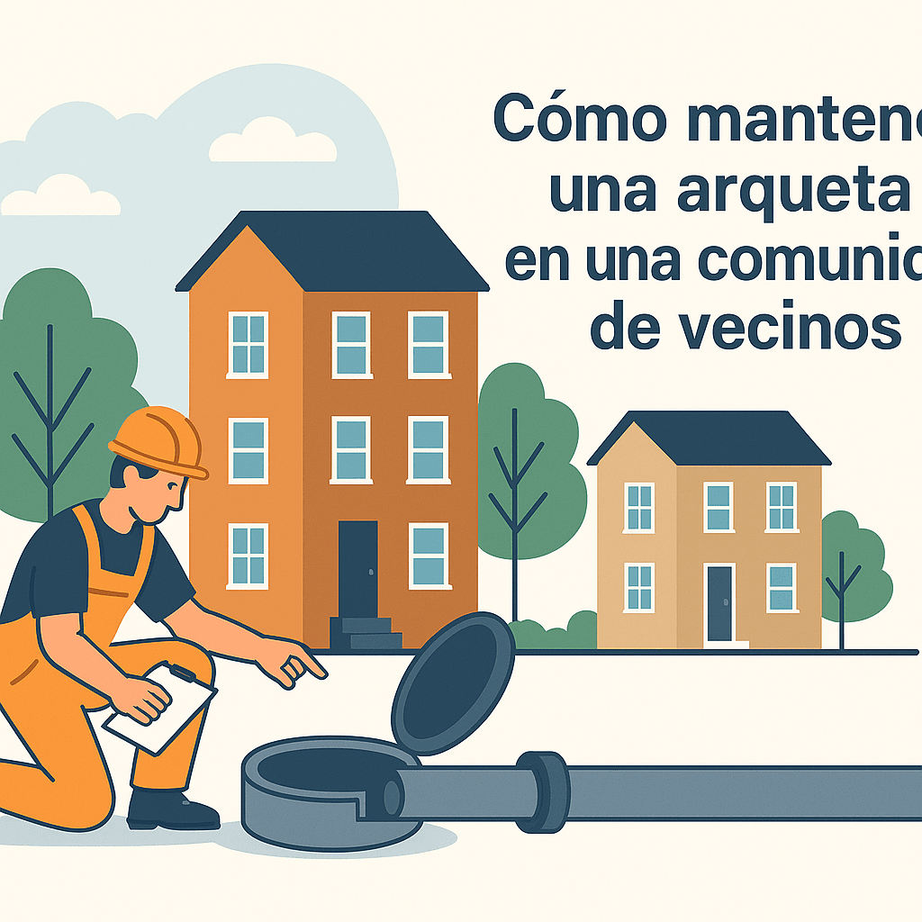 Mantenimiento en una arqueta de una comunidad de vecinos