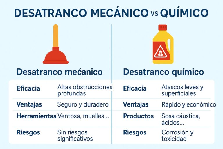 Desatrnaco mecánico vs químico