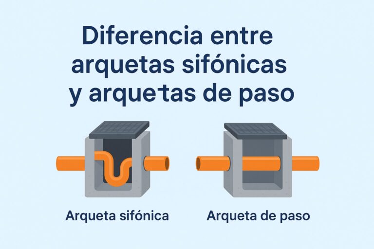 Diferencias entre arqueta sifónica y de paso
