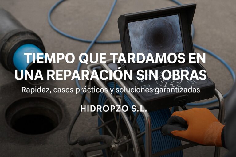 Tiempos de reparación para tuberías sin obras