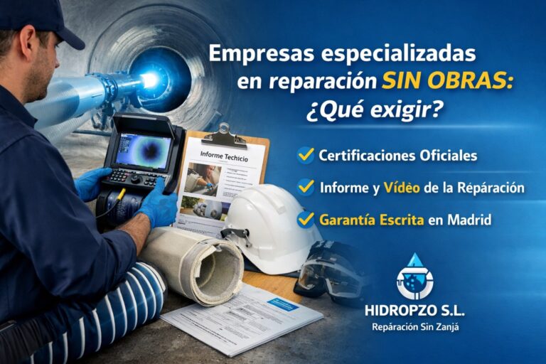 Empresas especializadas en la reparación de tuberías sin obras en Madrid