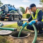Mantenimiento profesional de fosa séptica con técnico especializado